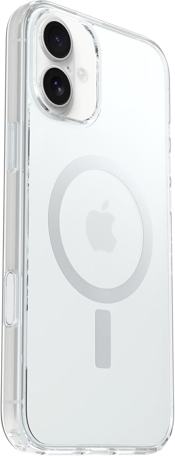 Detalle de OtterBox Symmetry Series Clear MagSafe per iPhone 16 Plus, cover ultrasottile trasparente con protezione antiurto e Camera Control