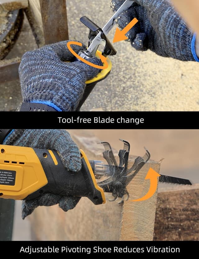 Detalle 2 de VTEK Akku Säbelsäge 20V Bürstenlos