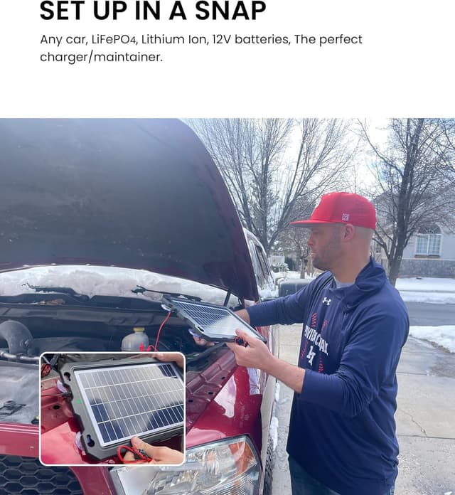 Thumbnail 3 de POWOXI 7.5W Solar Trickle Charger