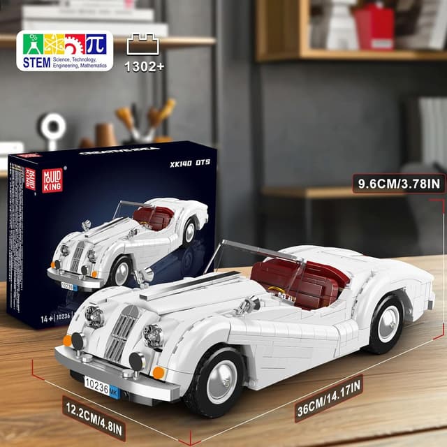 Detalle 2 de Mould King 10236 – Kit de construction d’une voiture de sport classique (1302 pièces) version statique, dès 14 ans