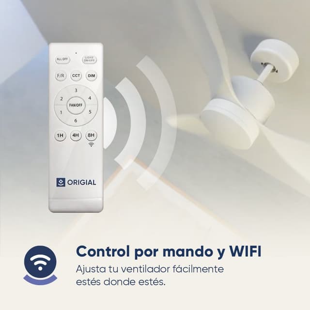 Detalle 2 de Airbliss Ceiling 25WW WiFi Ventilador de Techo 106cm Blanco 🌬