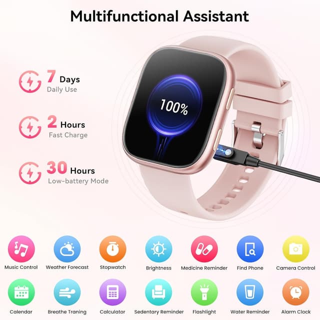 Thumbnail 6 de Mingtawn 7 1.83" HD Smart Watch with Interchangeable Bands, Bluetooth Call & Health Monitoring