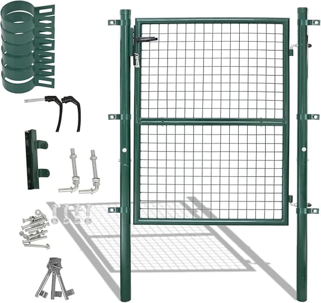 Imagen de Ollewiellan Puerta de jardín metálica 125x100 cm en OfertitasTOP