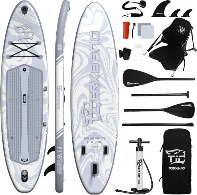 Detalle de TIGERXBANG Tavola SUP Gonfiabile con sedile fino a 200kg: paddle board 353 x 89 cm