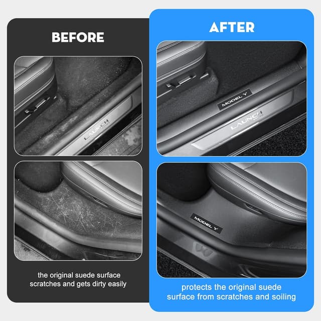 Detalle 2 de KUNIST 8PCS Model Y Door Sill Protector 2025