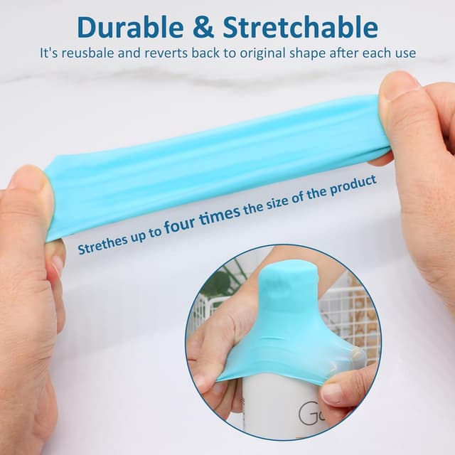 Detalle 2 de FOROUME 15-Pack Silicone Bottle Covers for Travel Toiletries (Leak-Proof Travel Essentials)