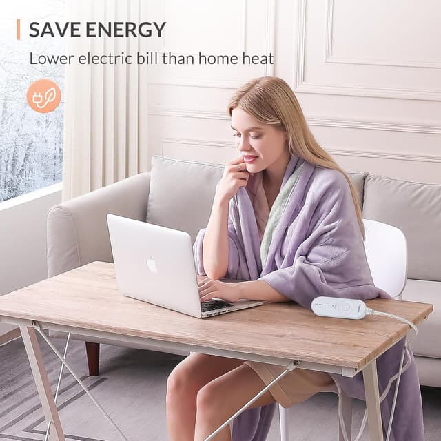 Thumbnail 5 de HOMLYNS LuxeHeat Heated Blanket 50x60 inches