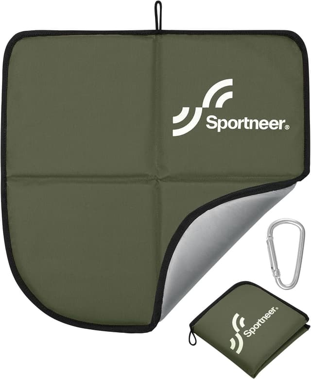 Detalle de Sportneer Sitzkissen Outdoor (grau) – faltbare, wasserdichte Sitzunterlage für Camping & Wandern