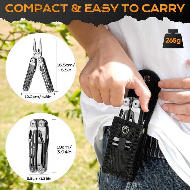 Thumbnail 3 de BIBURY Multitool 19‑in‑1 Edelstahl