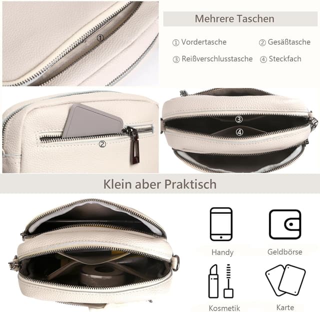 Thumbnail 5 de TIAASTAP Damen Umhängetasche Klein Leder