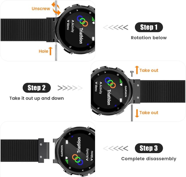Detalle 2 de ANBEST cinturino Garmin Forerunner 735XT, nylon