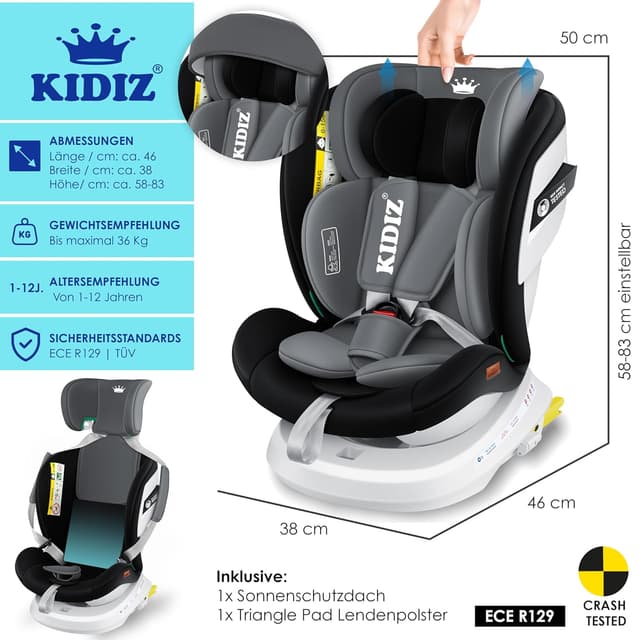 Thumbnail 6 de KIDIZ Kindersitz 0â36 kg đ¶