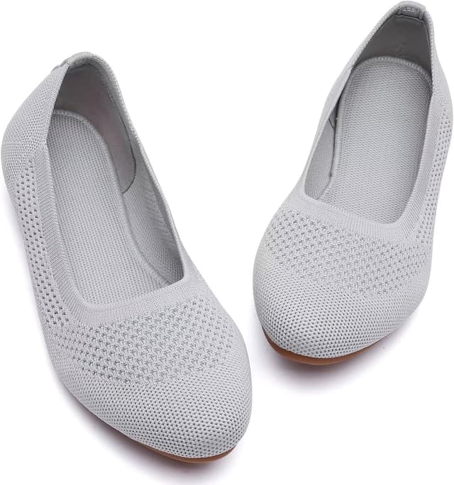 Detalle 2 de Puxowe Damen Strick-Ballerinas mit Komfort