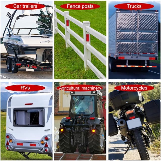 Thumbnail 6 de AYBUY catarifrangente moto posteriore rosso, set da 4 pezzi (E4, tipo a vite)