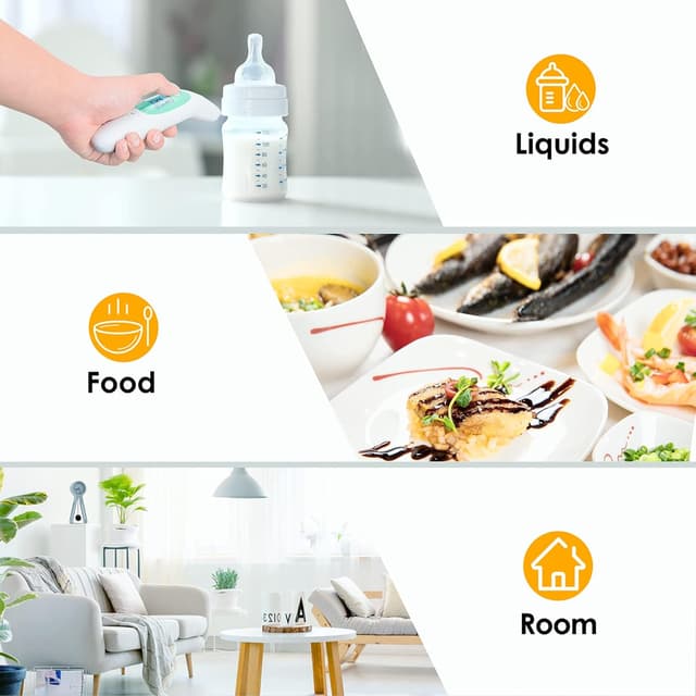 Detalle de KKmier Non Contact Digital Forehead & Ear Thermometer (CE certificated) with 3-colour fever alarm