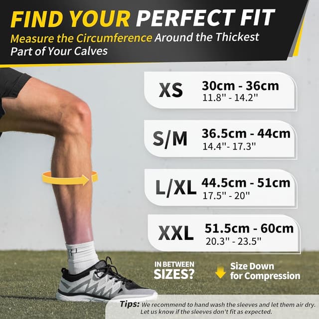 Detalle de CAMBIVO calf compression sleeve 2 pack