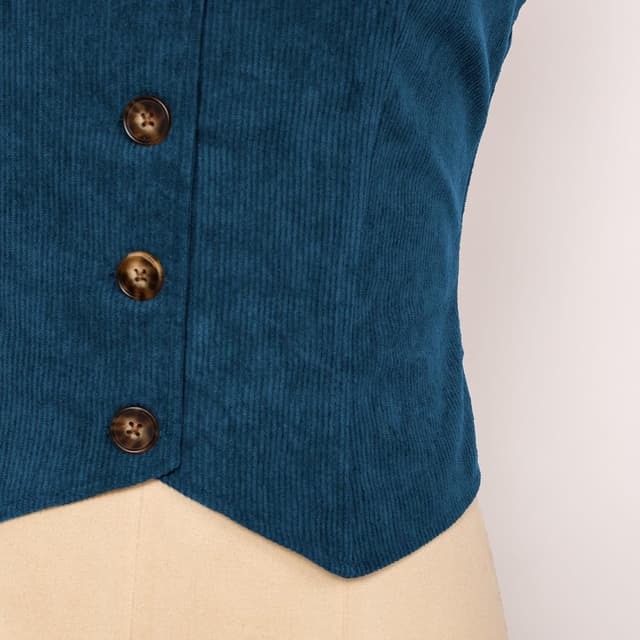 Thumbnail 2 de SCARLET DARKNESS Corset velours côtelé vintage