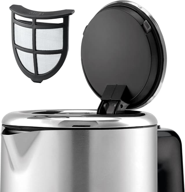 Detalle 2 de WMF Lono Wasserkocher aus Cromargan Edelstahl matt, 1,6 l – 2400 W mit Kalkfilter & beleuchteter Wasserstandsanzeige