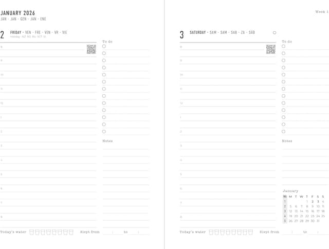 Detalle 2 de Letts Buchkalender A5 Titanium 2026