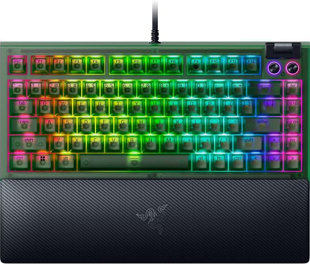 Detalle de Razer BlackWidow V4 75% Phantom Green Edition