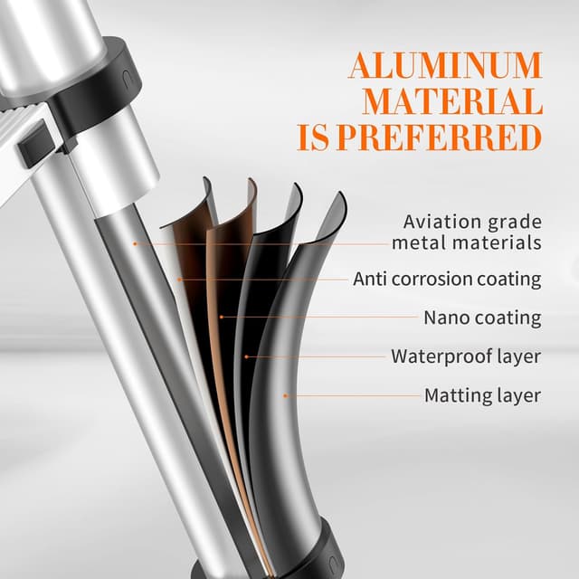 Detalle de POONO 16.5FT heavy-duty telescoping ladder