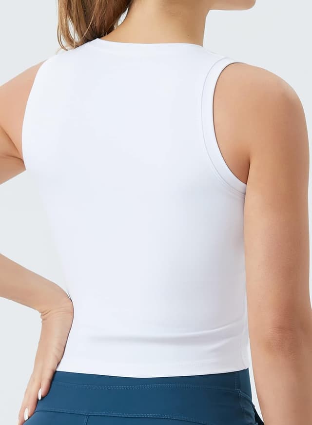 Detalle 2 de THE GYM PEOPLE Haut court d’entraînement sans manches femme (sans rembourrage) pour yoga et course à pied