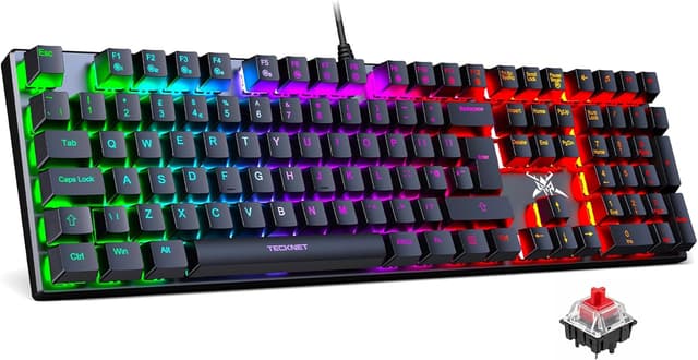 Detalle de TECKNET Mechanical Gaming Keyboard 109 keys ⌨