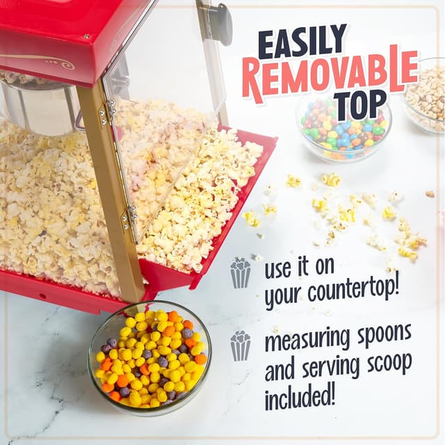 Thumbnail 4 de Nostalgia Popcorn Maker Machine 2.5 oz kettle 🍿