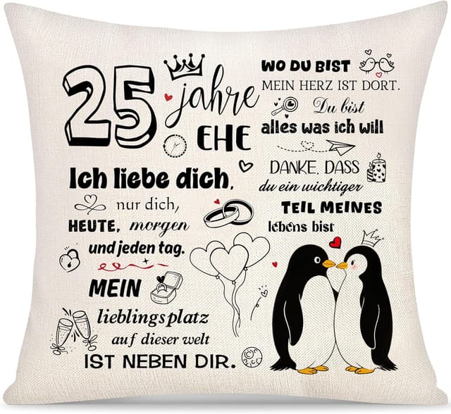 Thumbnail 4 de 6 Jahre Ehe Hochzeitstag Kissenbezug