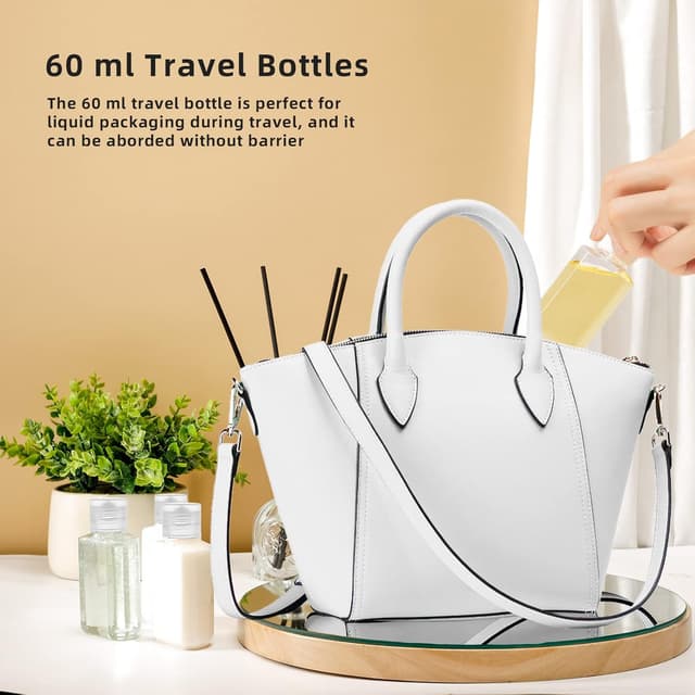 Detalle de Ysimple 12 Pack 60ml Travel Bottles Set with Spray Nozzles, Funnels and Labels