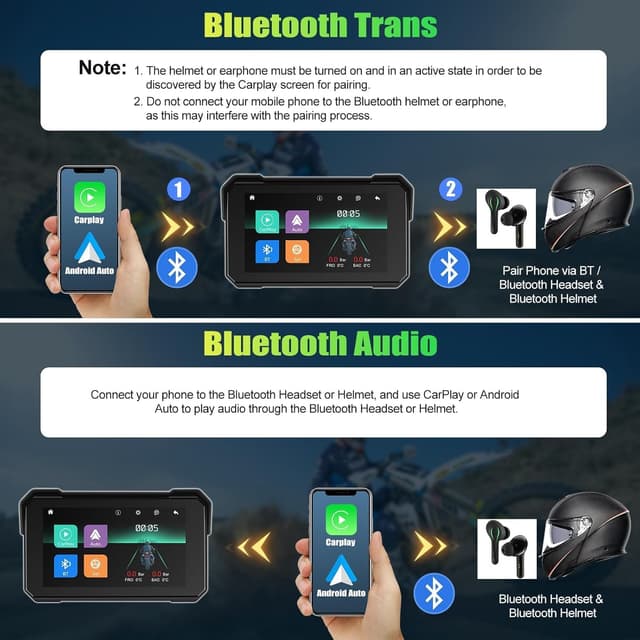 Thumbnail 3 de CAMECHO 2026 Carplay para moto 5 pulgadas