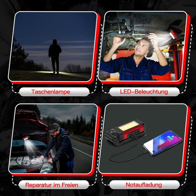 Detalle 2 de daphomeu COB Arbeitsleuchte 1000 Lumen 🔦