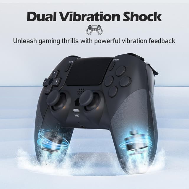 Detalle 2 de CHEREEKI PS4 Controller Bluetooth mit 2 Tasten