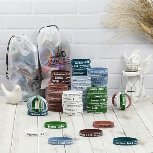 Detalle de LVNRIDS pulseras de silicona 77 piezas