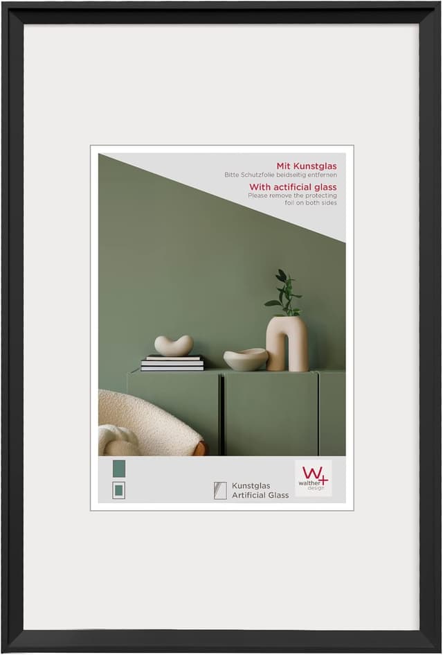 Thumbnail 6 de walther design Desire DEX050S — Cadre photo en plastique argenté avec verre synthétique, 40 x 50 cm