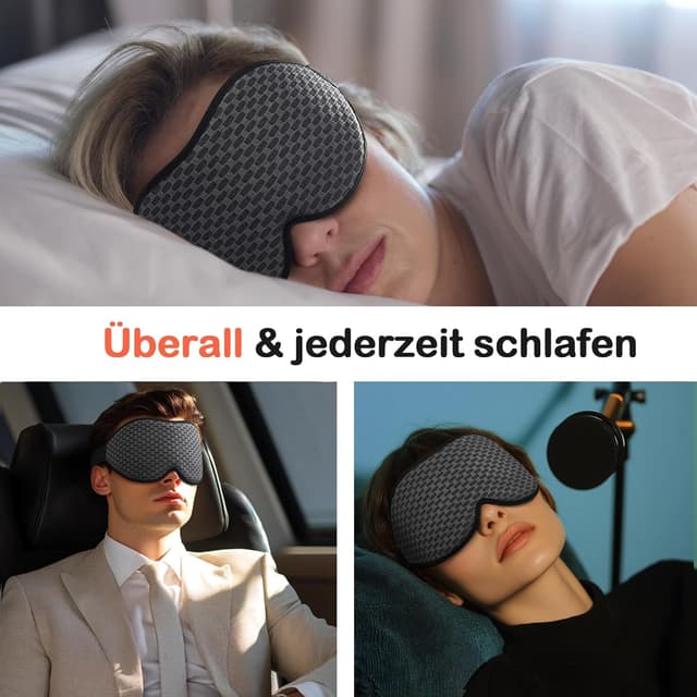 Thumbnail 6 de INNELO 3D Schlafmaske für Herren & Frauen 2025 – lichtblockierende 3D-Schlafbrille für Seitenschläfer, Grau