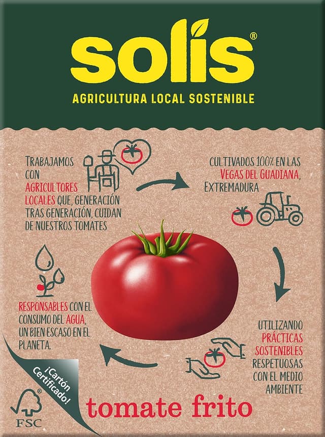 Thumbnail 2 de SOLÍS Tomate Frito Clásico Brick 🥫 Pack 24x350g Sin Gluten
