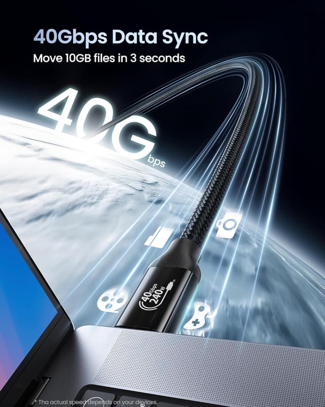 Detalle 2 de Silkland USB4 Thunderbolt 4 Kabel 1,5 m