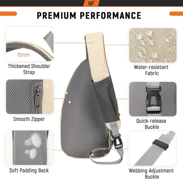 Detalle 2 de SKYSPER Sling Bag RFID Crossbody 11in