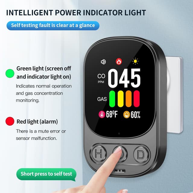 Thumbnail 3 de Gedsffati HD08-G Rilevatore di gas e CO con spina 🛡