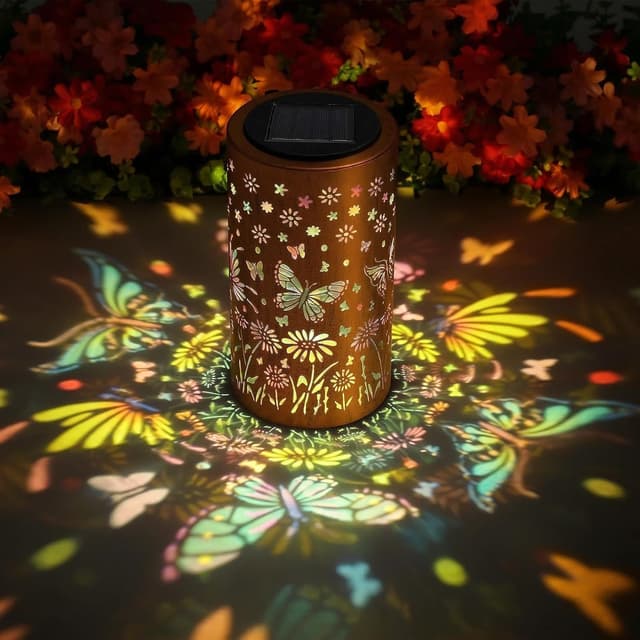 Detalle de Colorful Butterfly Solar Lanterns – IP65 Outdoor Waterproof Hanging Solar Lights for Garden, Patio & Porch
