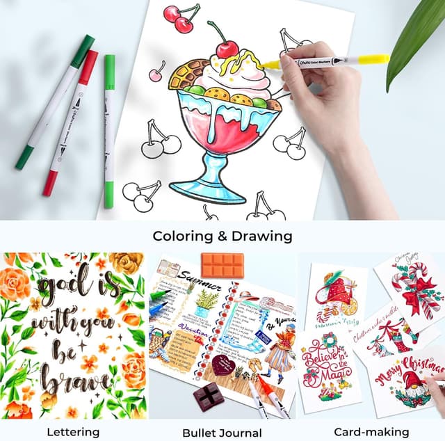 Thumbnail 5 de Ohuhu 36 Rotuladores Doble Punta para Lettering y Dibujo ✏