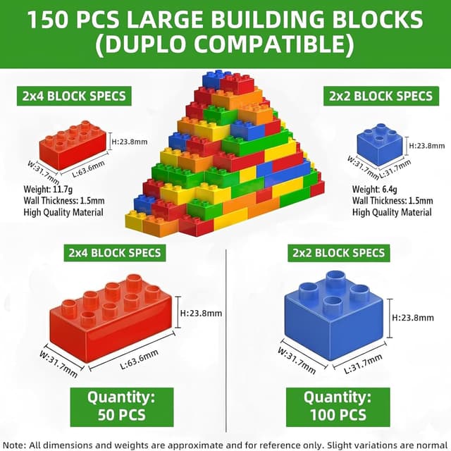 Thumbnail 2 de WYSWYG Große Bausteine-Set 150 Teile