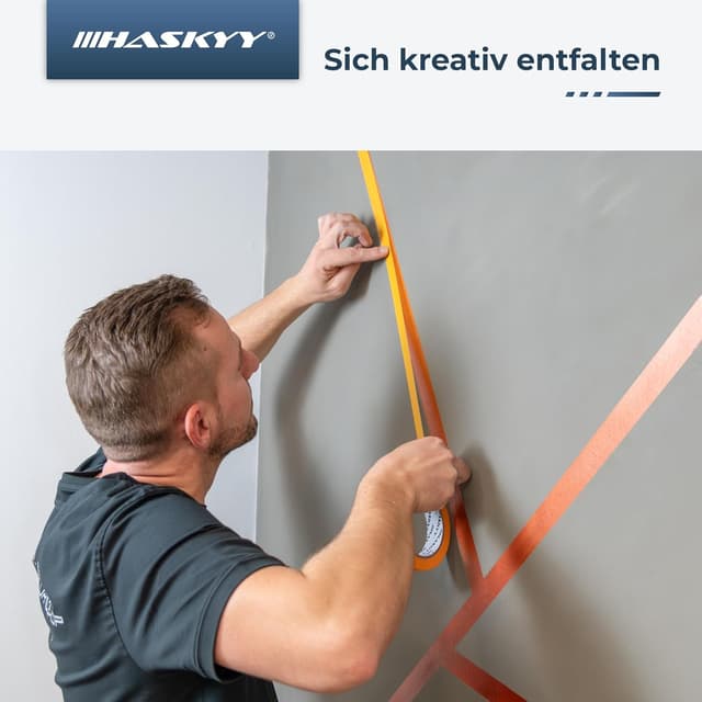 Detalle de HASKYY Nastro per Mascheratura 3 rulli da 30 mm x 50 m (adesivo per pittori e carrozzeria)