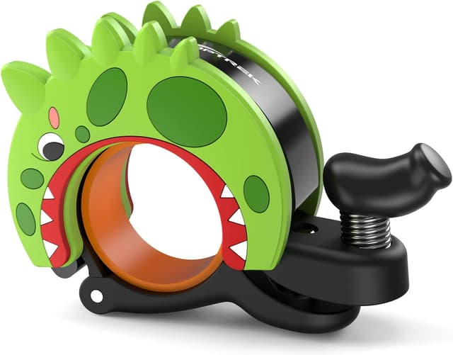 Detalle de toptrek Kids Bike Bell (95dB) Dinosaur Bell for Children’s Bikes & Scooters, Waterproof Alloy Bell