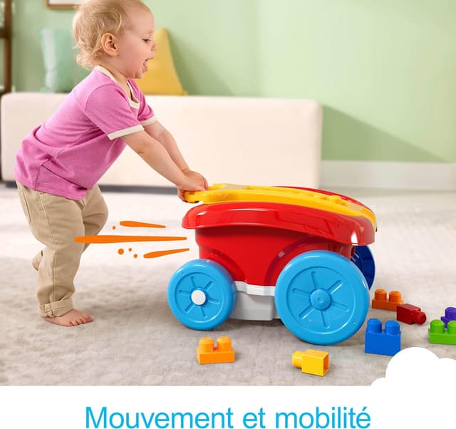 Thumbnail 2 de MEGA BLOKS JFR30 Wagon 20 pièces 🚂