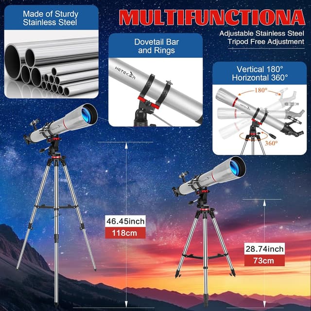Thumbnail 3 de HETEKAN telescopio astronomico 90 mm 🔭