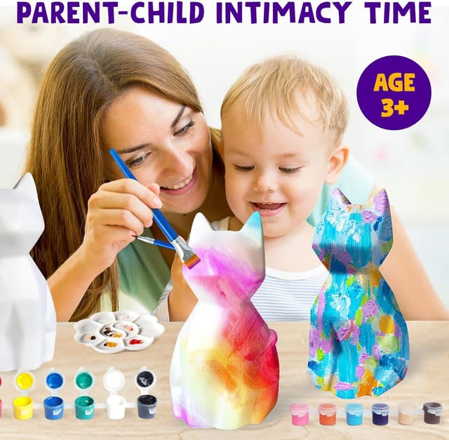 Thumbnail 4 de Goodyking Paint Your Own Cat Lamp Kit for Kids ๐จ๐ช