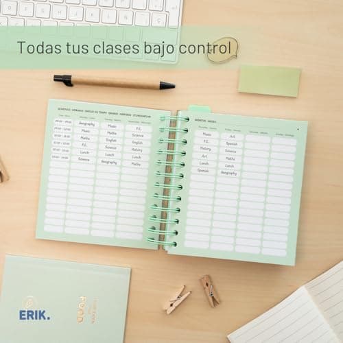 Thumbnail 3 de Grupo Erik Agenda Escolar 2025-2026 Día por Página Kraft — Agenda primaria con pegatinas