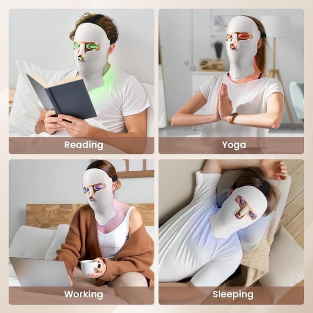Thumbnail 6 de tinkoola Red Light Therapy Mask for Face & Neck (LED, 630nm) – USB-C Rechargeable, Cordless Design